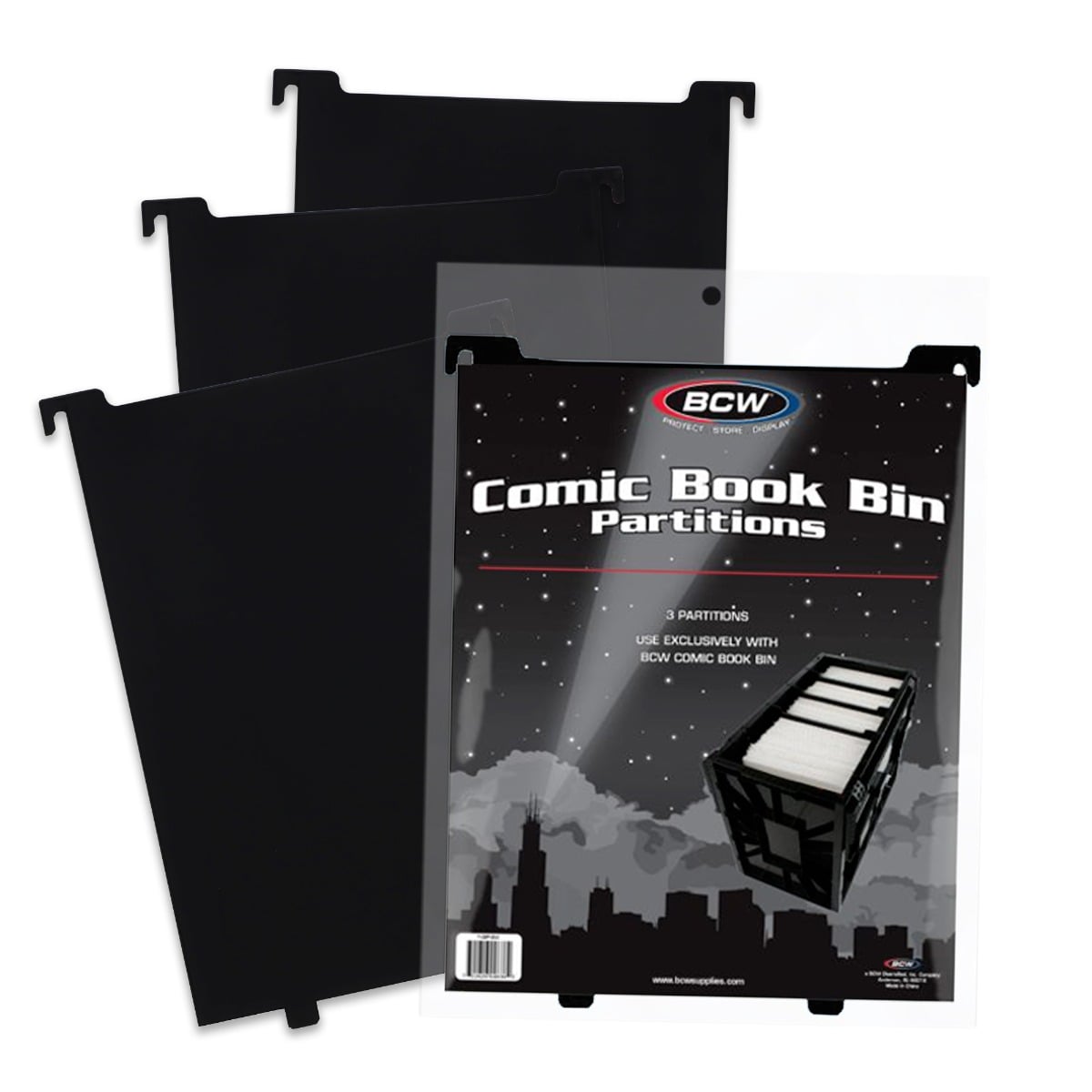 Comic Book Bin Partitions - Black