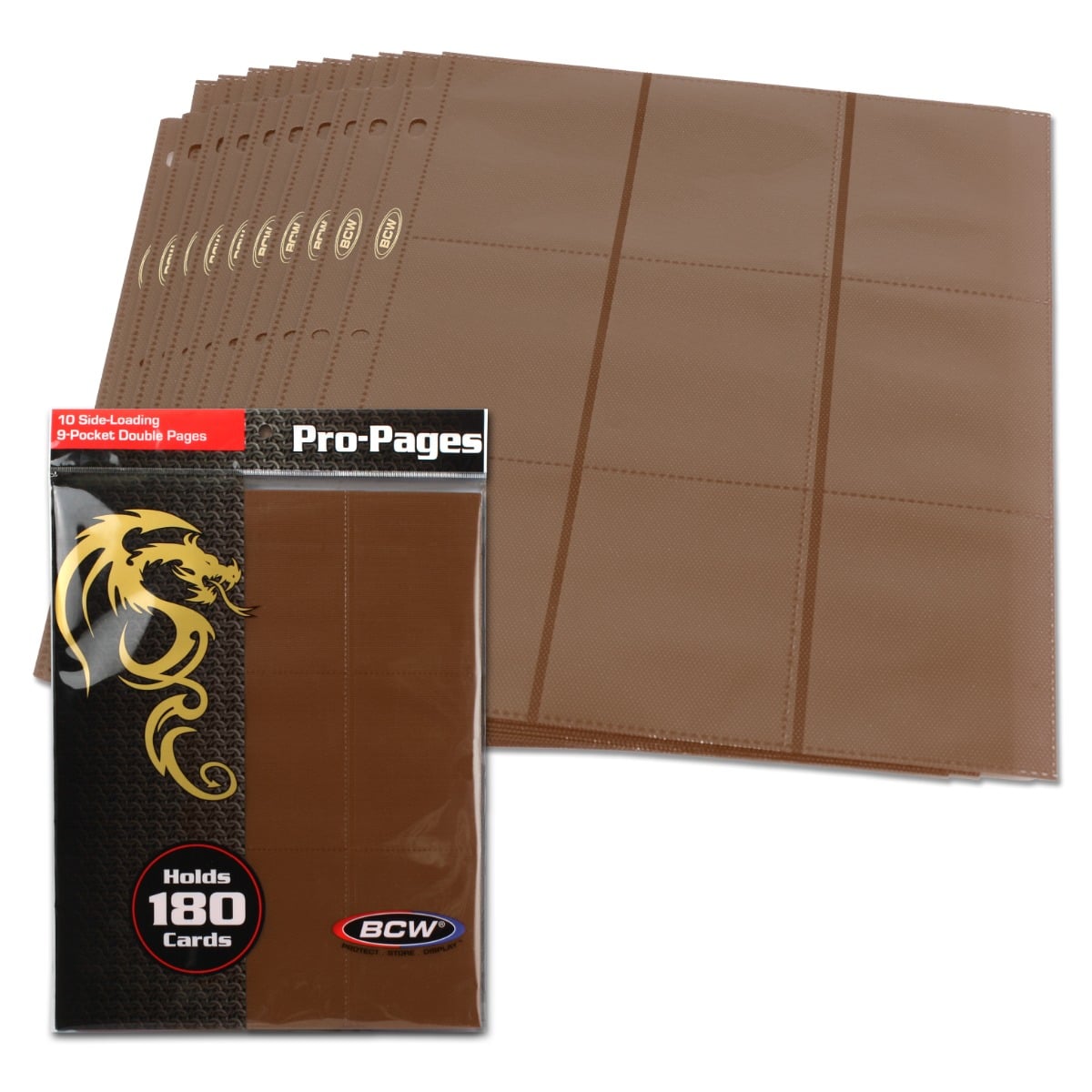 Side Loading 18-Pocket Pro Pages-Brown LTD STOCK