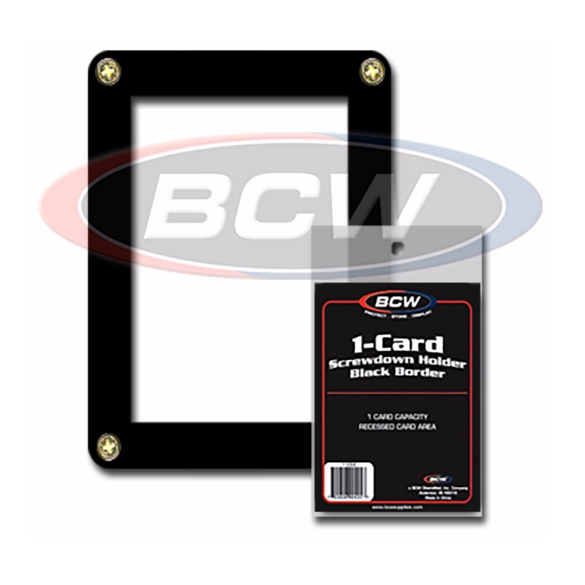 1 Card Screwdown Holder-Black Border *LTD STOCK*