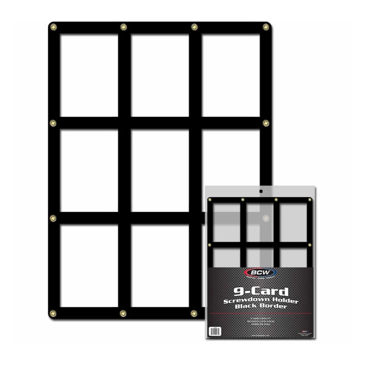9 Card Screwdown Holder - Black Border